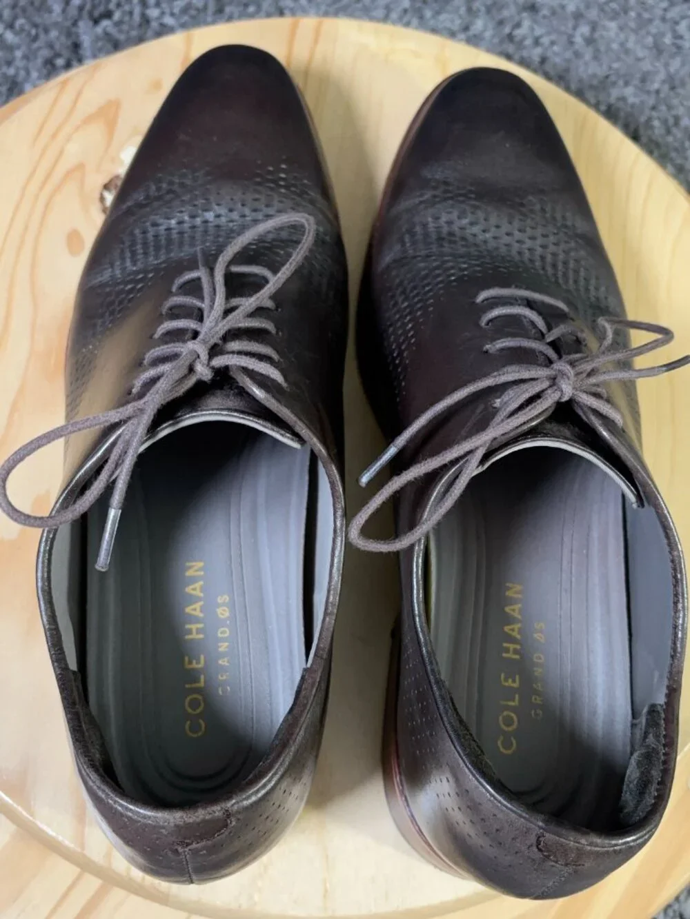 Cole Haan Washington Grand Laser Wingtip Oxford Mens Size 9 Leather Dress Shoes